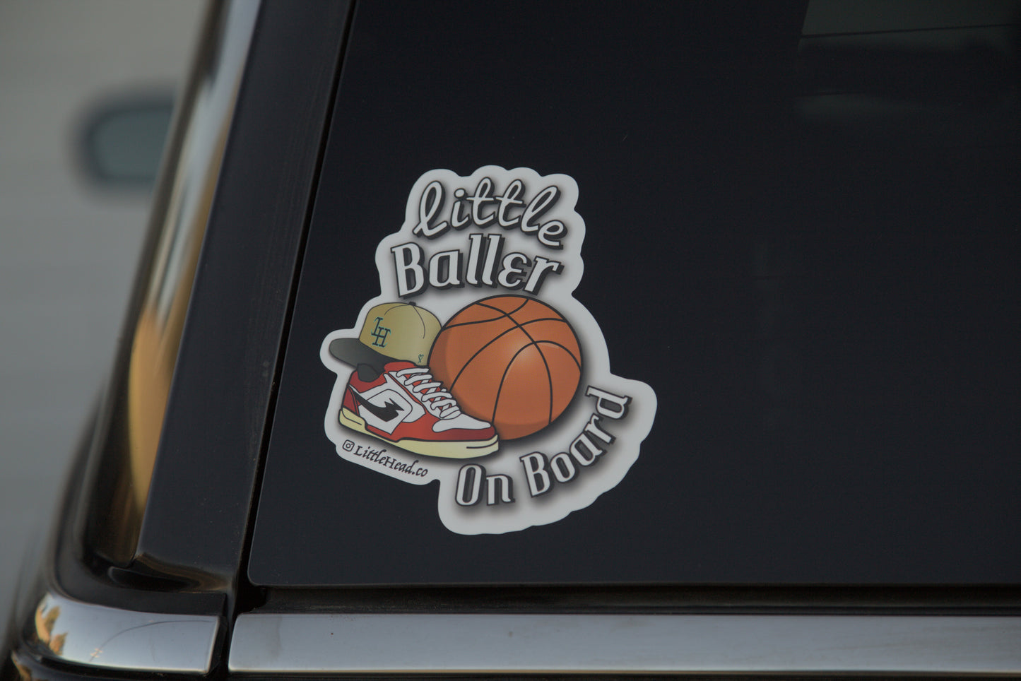 Little Baller on Board Sticker