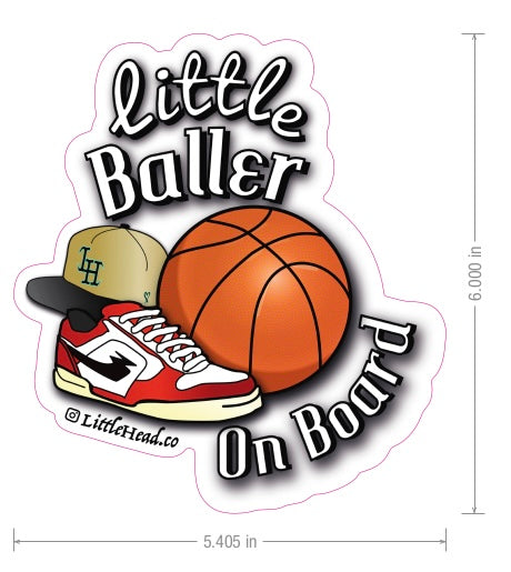 Little Baller on Board Sticker